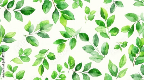  a close up of a green leafy pattern on a white background with green leaves on the left side of the image and the green leaves on the right side of the right side of the.