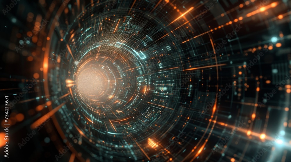 Obraz premium Abstract Technology Background Illustration Generative AI