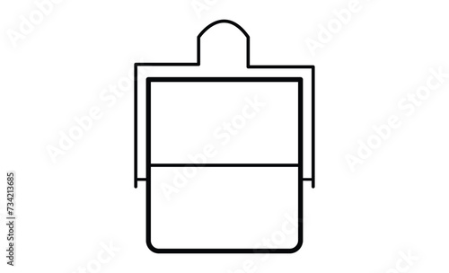 Metal tiffin box outline icon. Clipart image isolated on white background. Vector illustration. Eps file 298. photo
