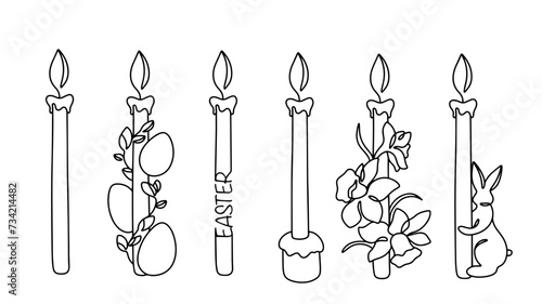 Candle. Easter candle. Decoration. Easter