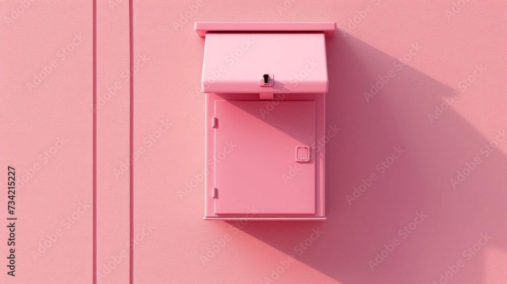 Pink Mailbox Concept for Newsletter Generative AI Pink Mailbox Concept for Newsletter Generative AI