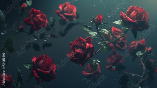 Bouquet of Roses Illustration Generative AI © Alex
