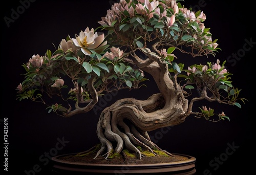 Bonsai Baum Magnolie. Generative AI