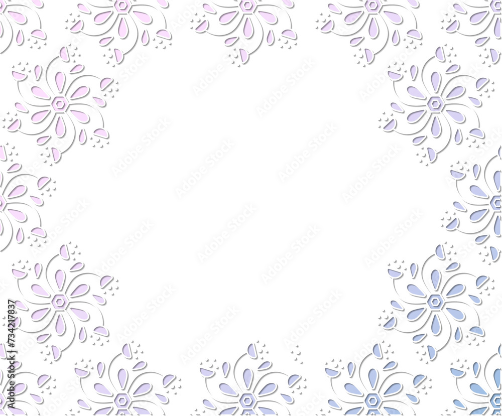 Floral frames, flowers background, vector