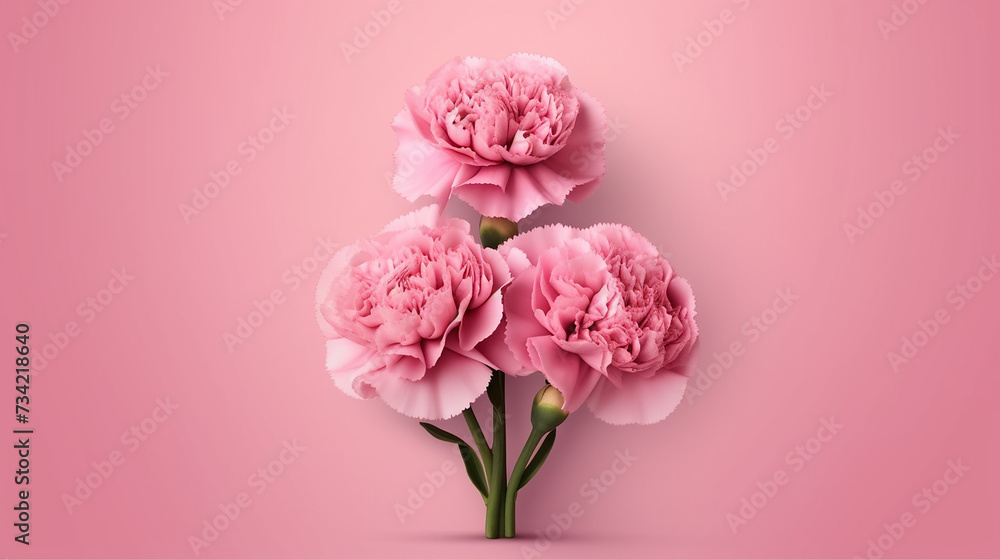 3d rendered photo of flower background made with generative AI