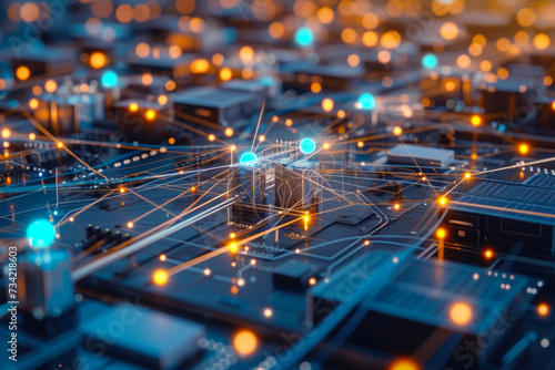 Centralized Logistics Hub: Distribution Network Concept