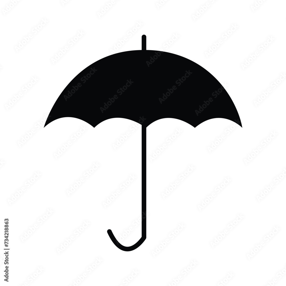Umbrella icon. Graphic sign umbrella. Black symbol umbrella isolated on white background. Umbrella silhouette. Stock vector illustration. Eps file 301. Umbrella icon. Graphic sign umbrella. Black symbol umbrella isolated on white background. Umbrella silhouette. Stock vector illustration. Eps file 301.