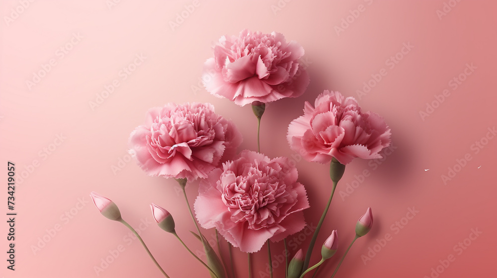3d rendered photo of flower background made with generative AI