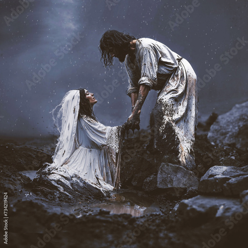 Jesus rescues bride from the pit