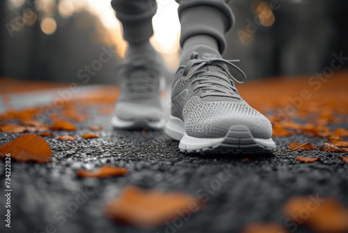 Effortless Grace: Sprinting in Sleek Footwear