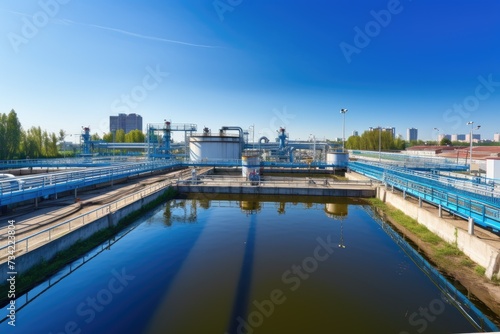 Modern wastewater treatment plant of chemical factory. Water purification tanks © Lubos Chlubny