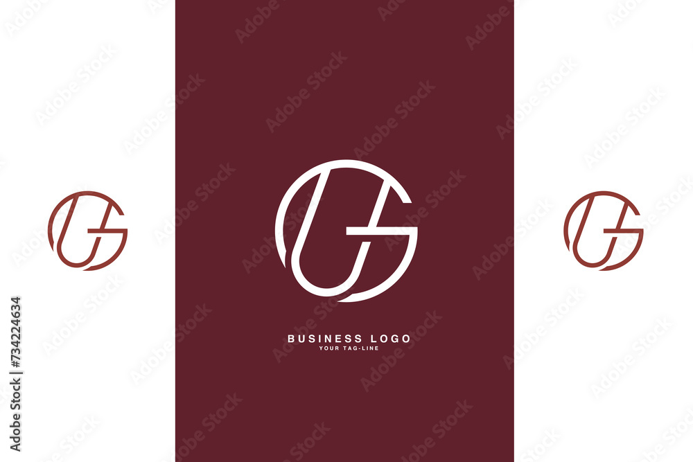 Fototapeta premium GU, UG, G, U, Abstract Letters Logo Monogram