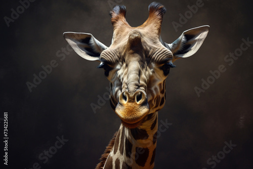 Portrait of a giraffe animal. © Yuliia