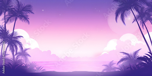 Gradient purple abstract tropical theme background © TatjanaMeininger