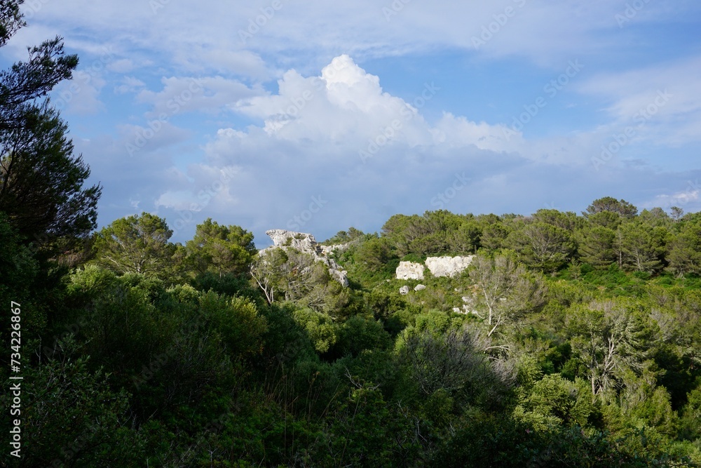 Mediterranean landscape in spring in Menorca