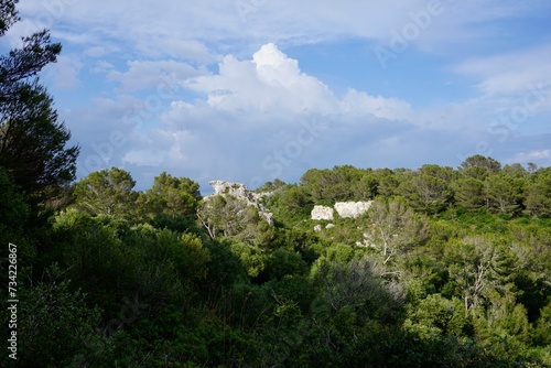 Mediterranean landscape in spring in Menorca
