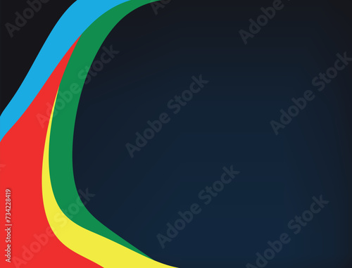 Multi-colored frame, template for writing text. Vector graphics. Abstract multicolored background.