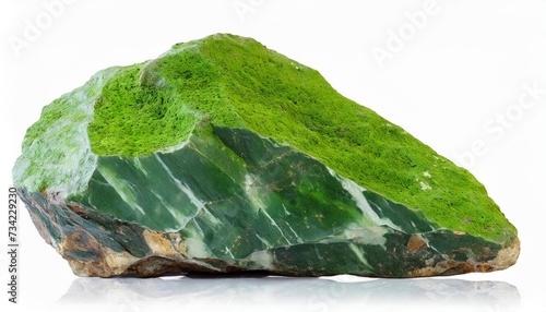 natural green stone isolated on white background png file