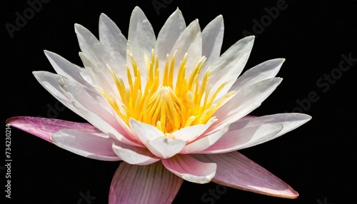 water lily or lotus flower png isolated on transparent background