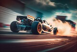 extreme auto drag racing start racing movement on track, generative ai