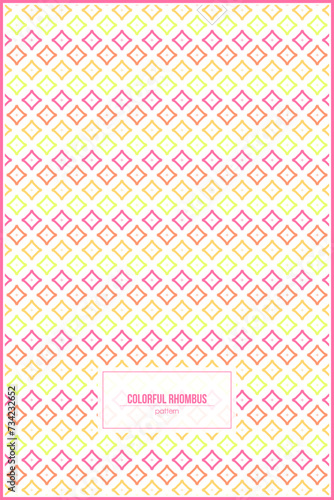 Принти на полотні colorful rhombus shape pattern with insignificant ornaments