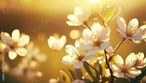 Spring flowers on a soothing pastel background.
