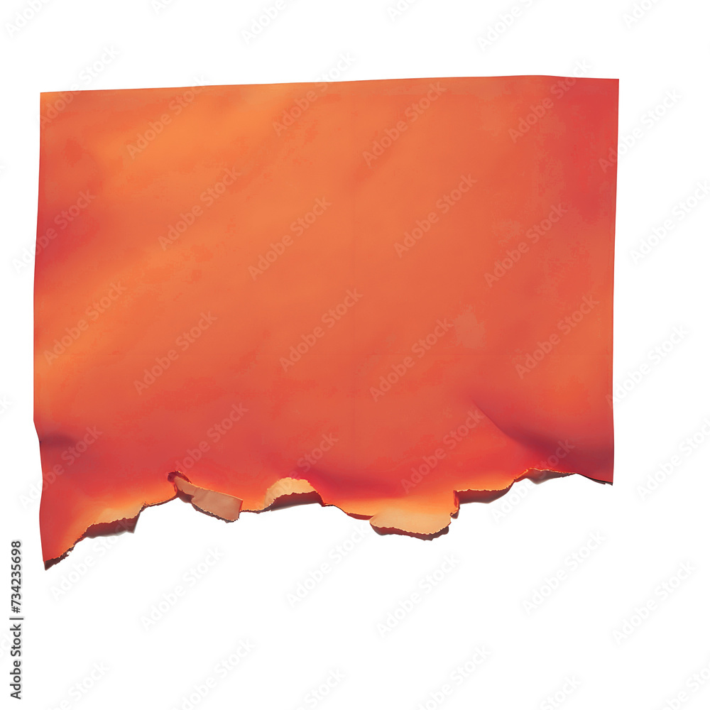 Orange paper cutout on a transparent background. Orange paper cutout on a transparent background.