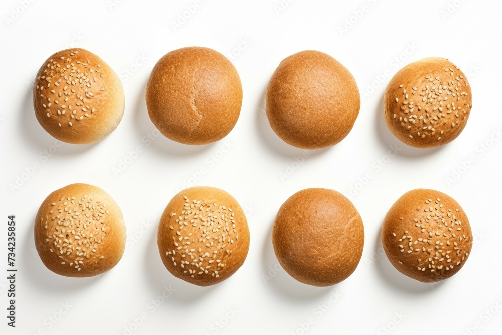 bun bread closeup isolated on white background bun bread closeup isolated on white background