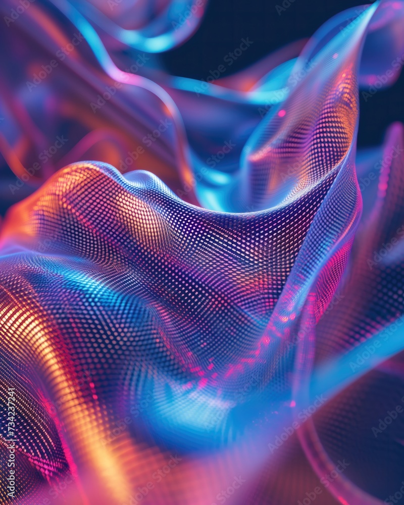 Abstract futuristic background. Holographic liquid shape in motion. Iridescent gradient digital art for banner, wallpaper. Abstract futuristic background. Holographic liquid shape in motion. Iridescent gradient digital art for banner, wallpaper.