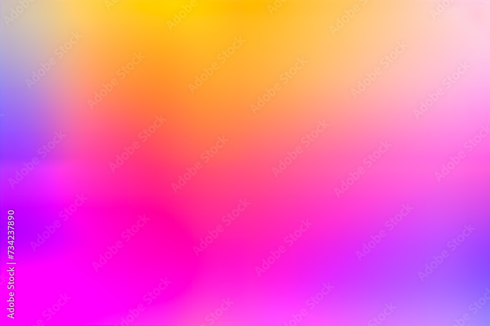 Soft gradient background with smooth blurred neon pink, purple , orange, yellow colors. Vivid colourful spring, summer backdrop for copy space text for web, mobile and social by Vita.