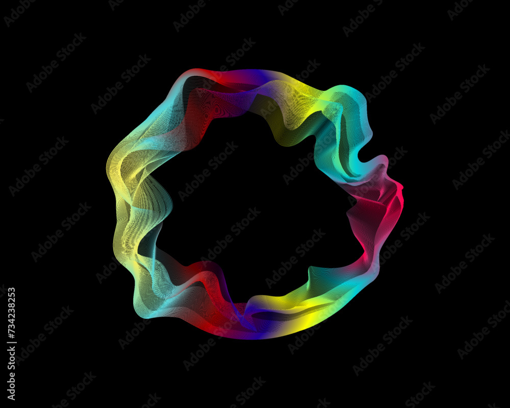 Abstract wave design element music wave, musical poster, electronic music, gradient Vector illustration