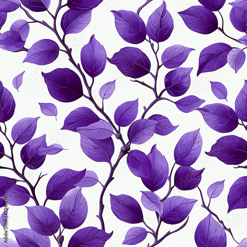 Purple leaves texture pattern. Floral background.Seamless pattern can be used for wallpaper  pattern background  surface textures