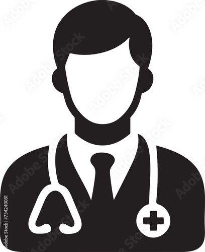 Physician Profile Icon vector photo