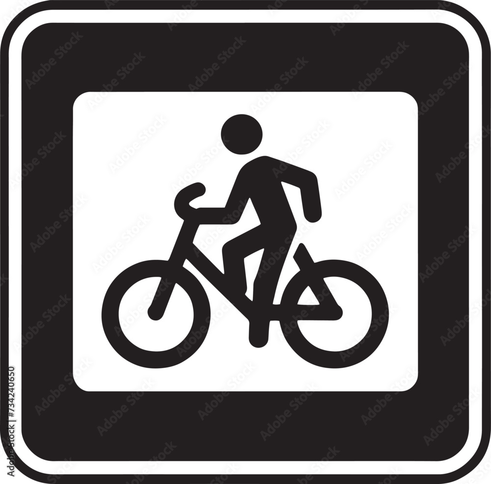 Bicycle Lane Sign vector Bicycle Lane Sign vector