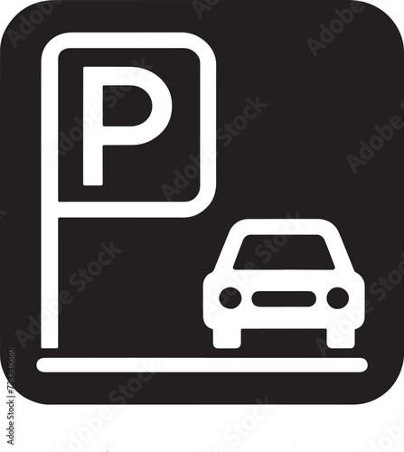Parking Area Icon vector