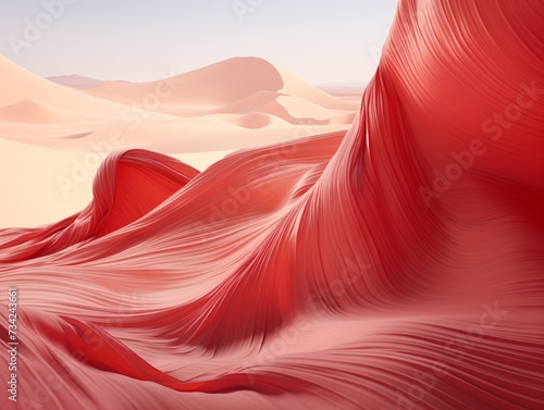 a red wavy sand dunes