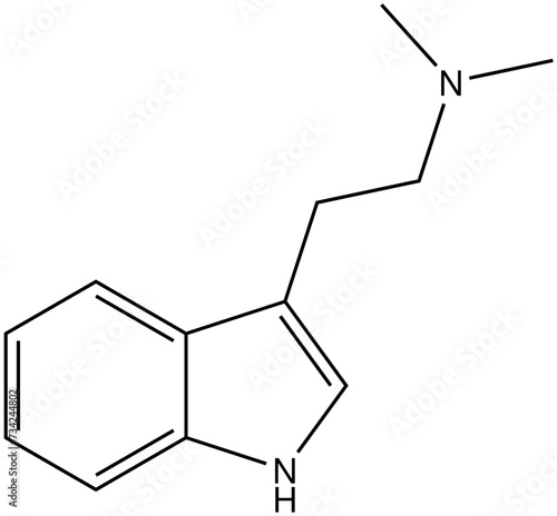 Dimethyltryptamin DMT Chemie Strukturformel