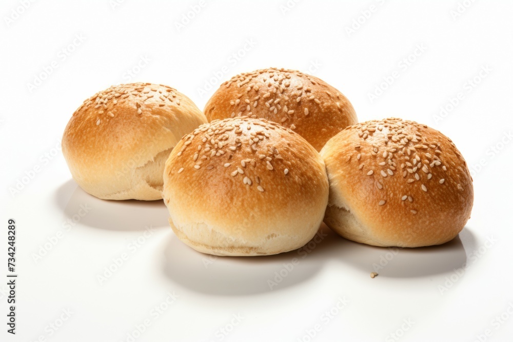 bun bread closeup isolated on white background bun bread closeup isolated on white background