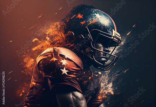 American football background. Generative AI photo