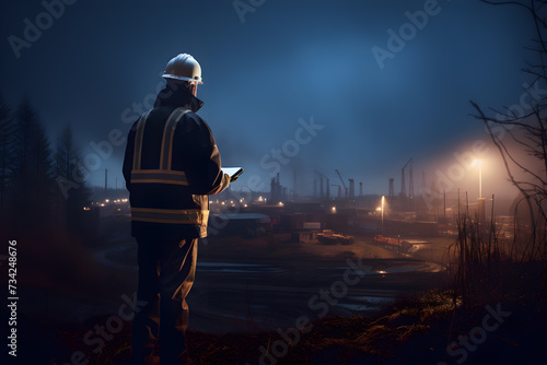 worker on the construction site with tablet © Design M
