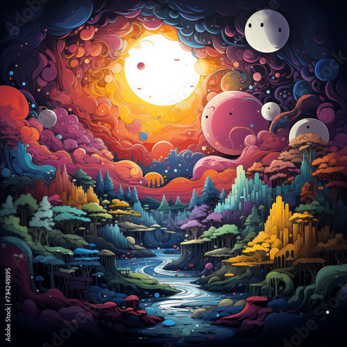 landscape with space