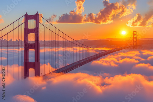 Sunrise Bliss Above the Golden Gate Mist