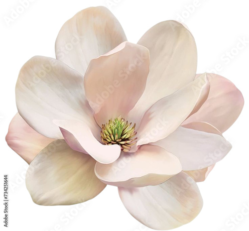 Fototapeta Naklejka Na Ścianę i Meble -  white magnolia flower isolated