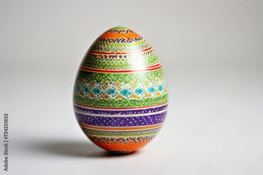 A high quality stock photograph of a single easter egg isolated on a white background A high quality stock photograph of a single easter egg isolated on a white background