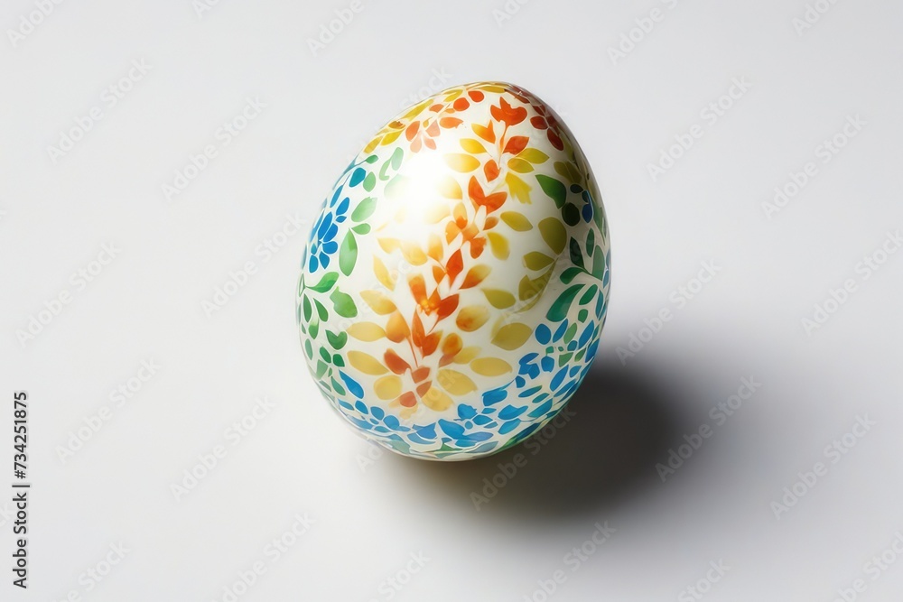 A high quality stock photograph of a single easter egg isolated on a white background A high quality stock photograph of a single easter egg isolated on a white background