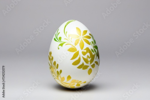 A high quality stock photograph of a single easter egg isolated on a white background