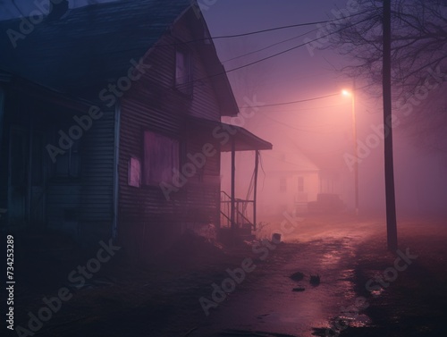 a house in the fog