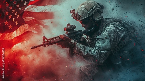 rangers during the military operation. anti terrorism military concept.