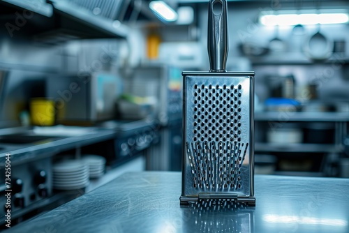 Metal Grater on Kitchen Counter
