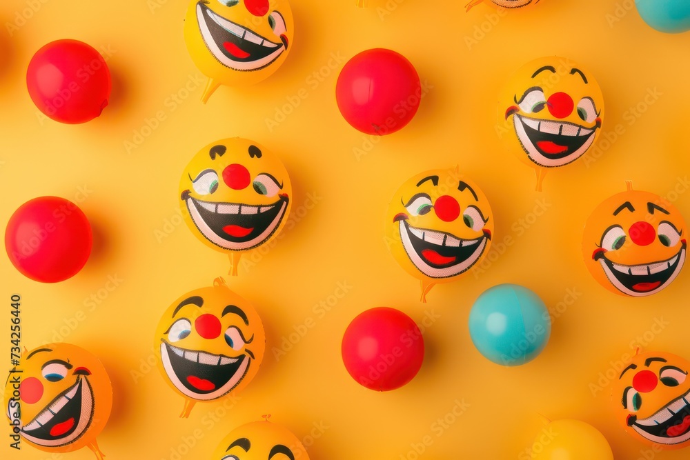 Fototapeta premium Background for April Fools' Day. April first. Copy space for design